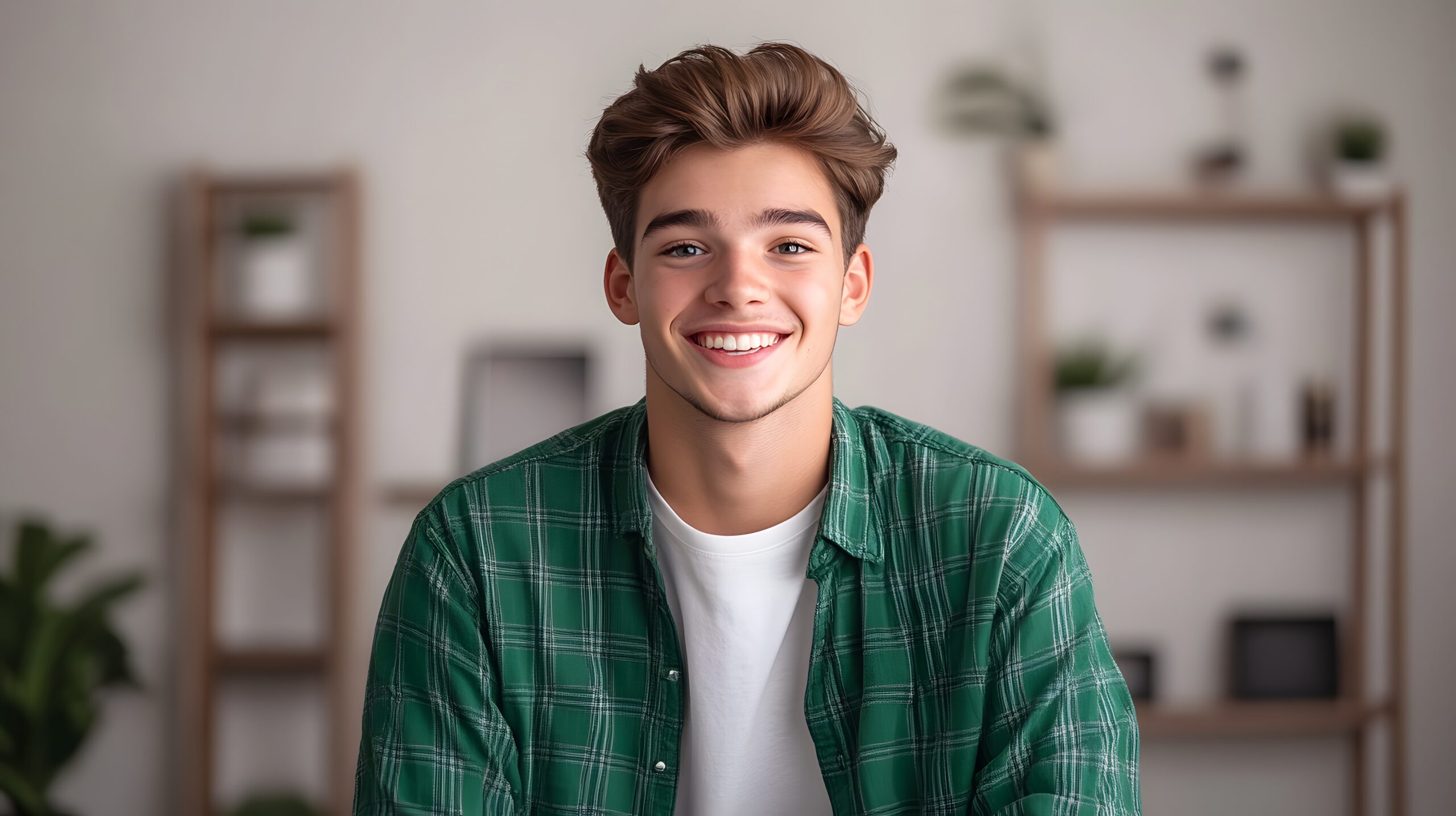 A young friendly and confident man smiling while discussing a st Image by Inkong Boutchalern